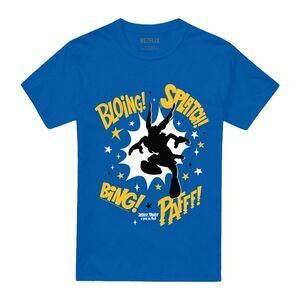 Asterix Unisex Adult Fight Silhouette T-Shirt / Royal Blue